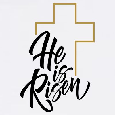He Is Risen Easter Cross Christian T-Shirt