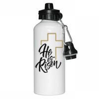 He Is Risen Easter Cross Christian Aluminum Water Bottle