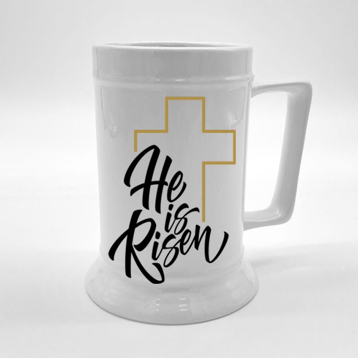 He Is Risen Easter Cross Christian Beer Stein