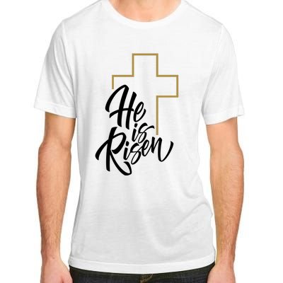 He Is Risen Easter Cross Christian Adult ChromaSoft Performance T-Shirt