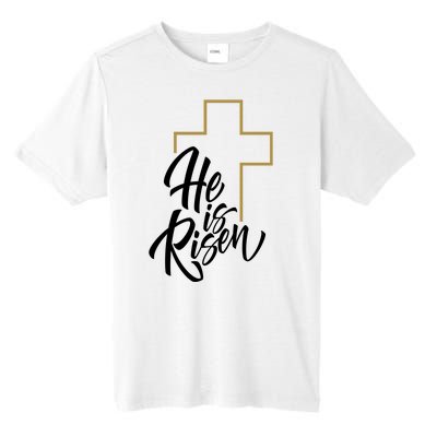 He Is Risen Easter Cross Christian Tall Fusion ChromaSoft Performance T-Shirt