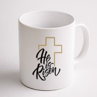 He Is Risen Easter Cross Christian Coffee Mug