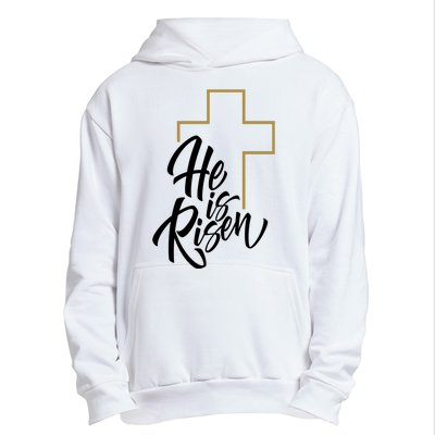 He Is Risen Easter Cross Christian Urban Pullover Hoodie