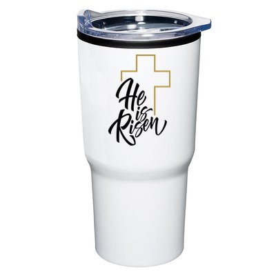 He Is Risen Easter Cross Christian Tumbler