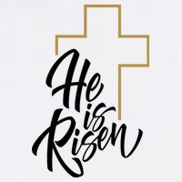 He Is Risen Easter Cross Christian Baby Bodysuit