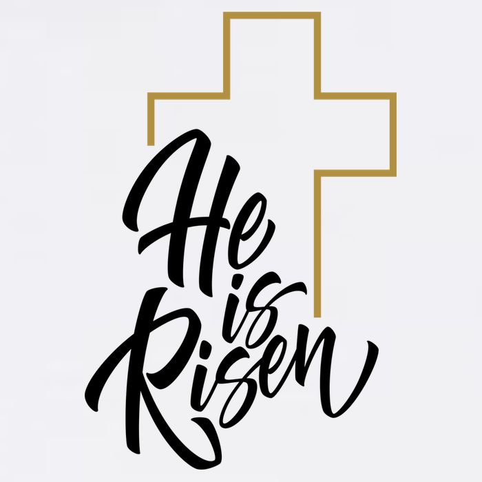 He Is Risen Easter Cross Christian Baby Bodysuit