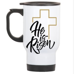 He Is Risen Easter Cross Christian Stainless Steel Travel Mug