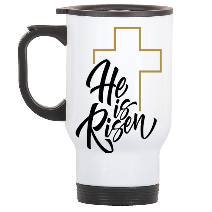 He Is Risen Easter Cross Christian Stainless Steel Travel Mug