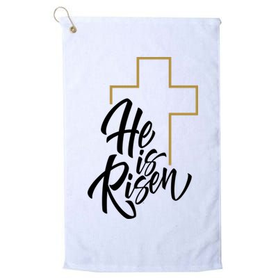 He Is Risen Easter Cross Christian Golf Towel