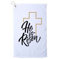 He Is Risen Easter Cross Christian Golf Towel