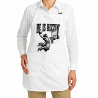 He Is Rizzin Funny Jesus Basketball Easter Meme Apron