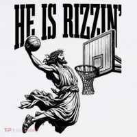 He Is Rizzin Funny Jesus Basketball Easter Meme Sweatshirt