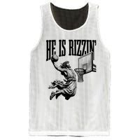 He Is Rizzin Funny Jesus Basketball Easter Meme Mesh Reversible Basketball Jersey Tank