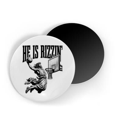 He Is Rizzin Funny Jesus Basketball Easter Meme Magnet