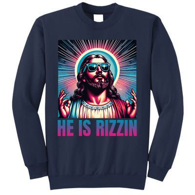 He Is Rizzin Jesus Is Rizzen Christan Sweatshirt