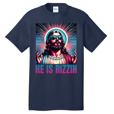 He Is Rizzin Jesus Is Rizzen Christan Tall T-Shirt