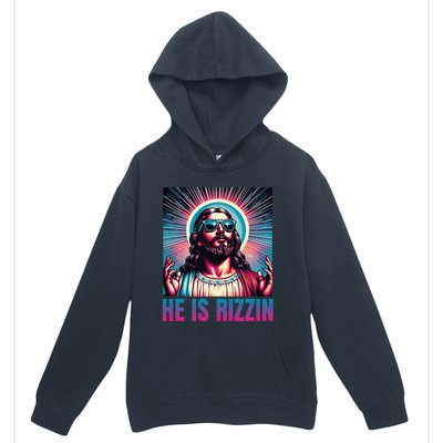 He Is Rizzin Jesus Is Rizzen Christan Urban Pullover Hoodie