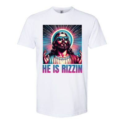 He Is Rizzin Jesus Is Rizzen Christan Softstyle CVC T-Shirt