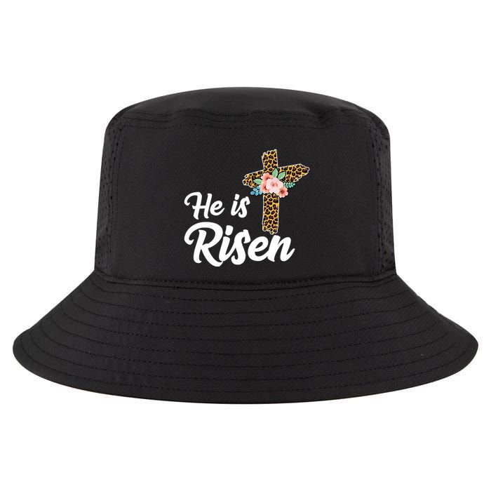 He Is Risen Jesus Christ Easter Cross Cool Comfort Performance Bucket Hat