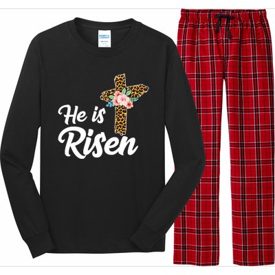 He Is Risen Jesus Christ Easter Cross Long Sleeve Pajama Set