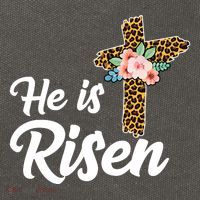 He Is Risen Jesus Christ Easter Cross Cotton Canvas Backpack
