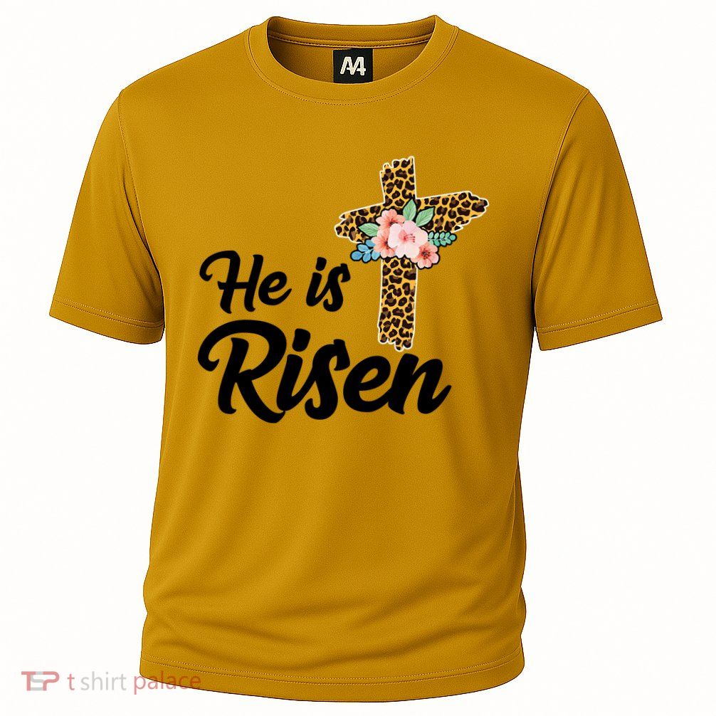 He Is Risen Jesus Christ Easter Cross Cooling Performance Crew T-Shirt