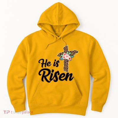 He Is Risen Jesus Christ Easter Cross Hoodie