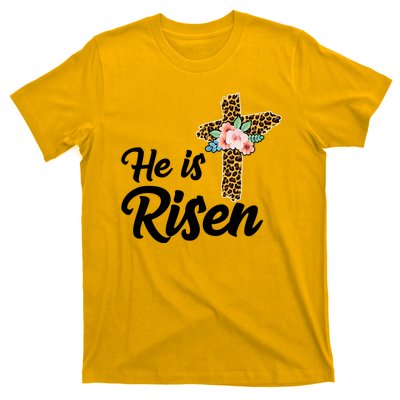 He Is Risen Jesus Christ Easter Cross T-Shirt