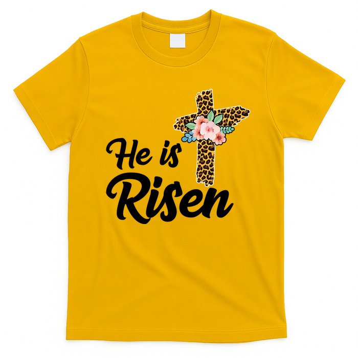 He Is Risen Jesus Christ Easter Cross T-Shirt