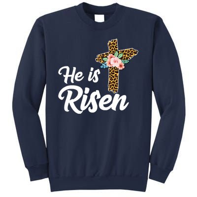 He Is Risen Jesus Christ Easter Cross Sweatshirt