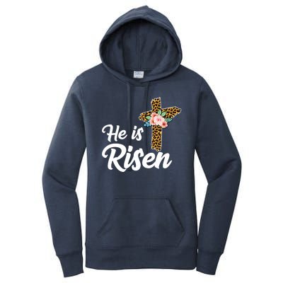 He Is Risen Jesus Christ Easter Cross Women's Pullover Hoodie