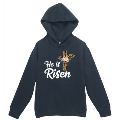 He Is Risen Jesus Christ Easter Cross Urban Pullover Hoodie