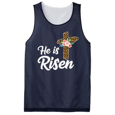 He Is Risen Jesus Christ Easter Cross Mesh Reversible Basketball Jersey Tank