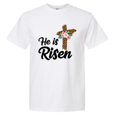 He Is Risen Jesus Christ Easter Cross Garment-Dyed Heavyweight T-Shirt