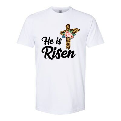 He Is Risen Jesus Christ Easter Cross Softstyle® CVC T-Shirt