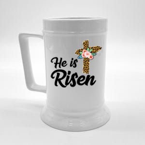 He Is Risen Jesus Christ Easter Cross Beer Stein