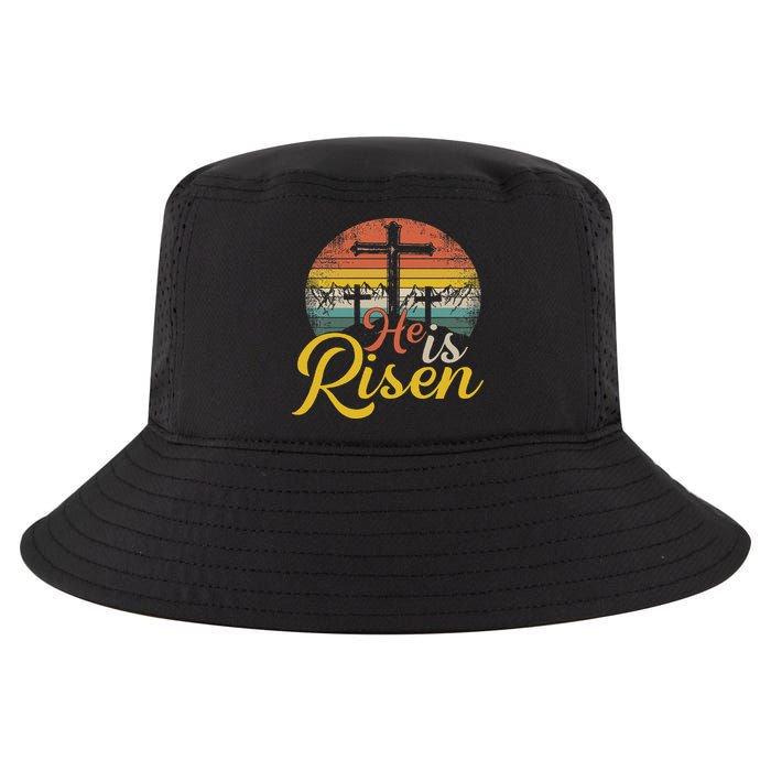 He Is Risen Christian Easter Jesus Cool Comfort Performance Bucket Hat