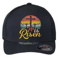 He Is Risen Christian Easter Jesus Flexfit Unipanel Trucker Cap