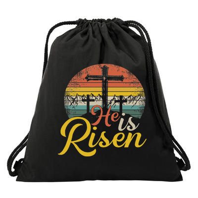 He Is Risen Christian Easter Jesus Drawstring Bag