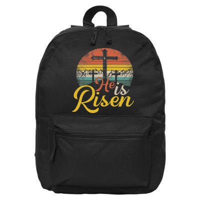 He Is Risen Christian Easter Jesus 16 in Basic Backpack