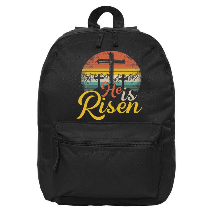 He Is Risen Christian Easter Jesus 16 in Basic Backpack
