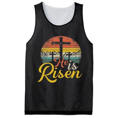He Is Risen Christian Easter Jesus Mesh Reversible Basketball Jersey Tank