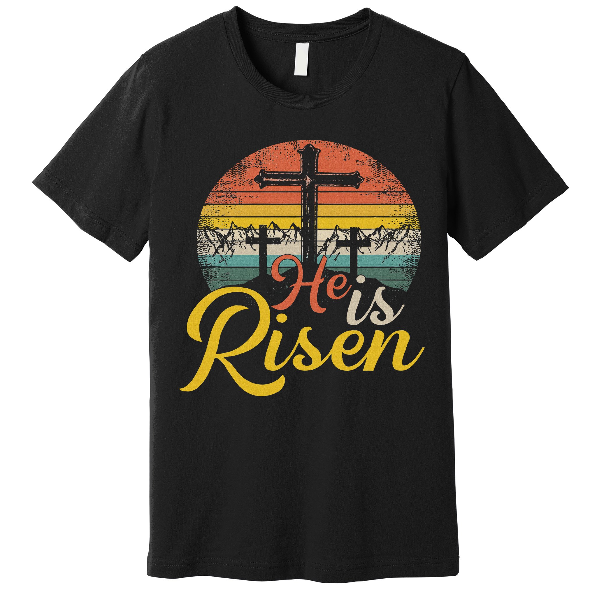 He Is Risen Christian Easter Jesus Premium T-Shirt