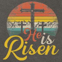 He Is Risen Christian Easter Jesus Cotton Canvas Backpack