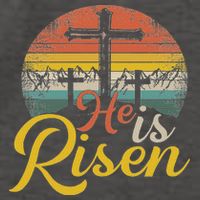 He Is Risen Christian Easter Jesus Vector Backpack