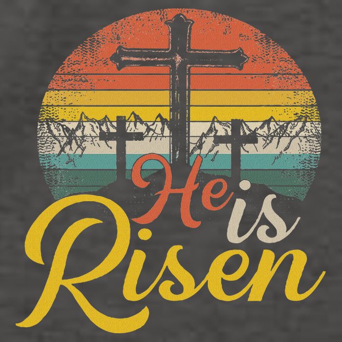 He Is Risen Christian Easter Jesus Vector Backpack