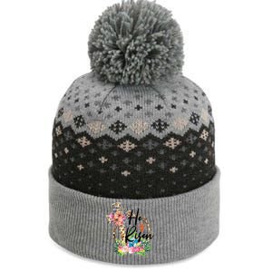 He Is Risen Cross Jesus Easter Christians Leopard Women The Baniff Cuffed Pom Beanie