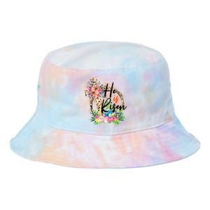 He Is Risen Cross Jesus Easter Christians Leopard Women Tie Dye Newport Bucket Hat