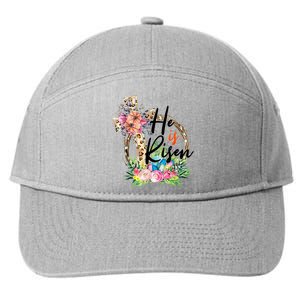 He Is Risen Cross Jesus Easter Christians Leopard Women 7-Panel Snapback Hat