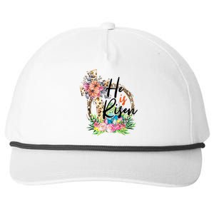 He Is Risen Cross Jesus Easter Christians Leopard Women Snapback Five-Panel Rope Hat